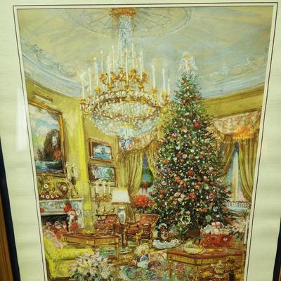 1990 1991 Framed The President & Mrs Bush Christmas Cards
