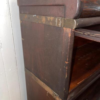 N188 Antique Macey Arts & Crafts Oak Stack Barrister Bookcase C1910