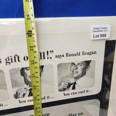 Ronald Reagan Van Heusen Shirt Ad Mounted on board