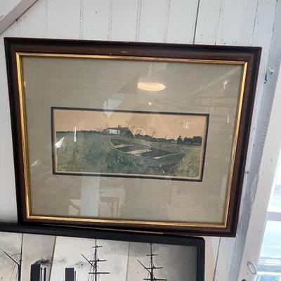 N200 Andrew Wyeth, Teelâ€™s Island. Published lithograph print Mid 20th Century St George Maine