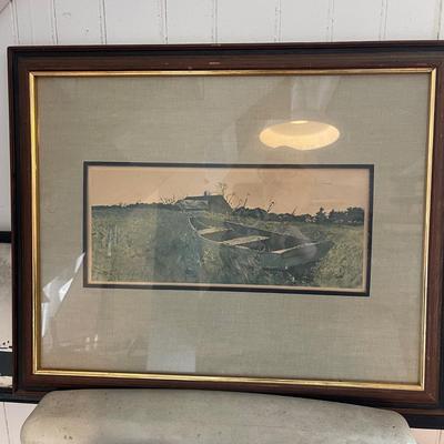 N200 Andrew Wyeth, Teelâ€™s Island. Published lithograph print Mid 20th Century St George Maine