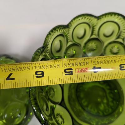 L E Smith Moon & Stars Glass Candy Dish