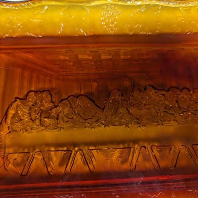 Tiara Glass Last Supper Plate