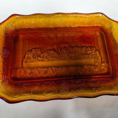 Tiara Glass Last Supper Plate