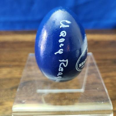 Reagan Library Simi Valley Ca. Easter Egg signed by Nancy Reagan