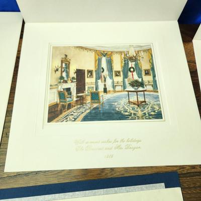 1981, 1983, 1985 Reagan White House Christmas Cards w Envelopes