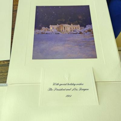 1981, 1983, 1985 Reagan White House Christmas Cards w Envelopes