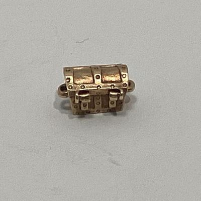 14K GOLD TREASURE CHEST CHARM