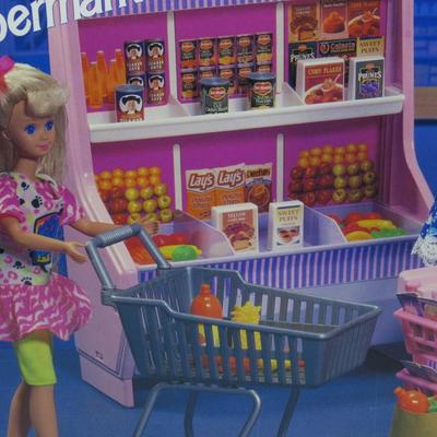 Retro Sealed Barbie Supermarket Playset NIB Mattel 9486