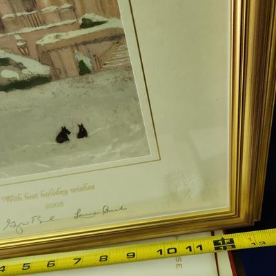 2003,2004,2005,2006 Framed Bush White House Christmas Cards