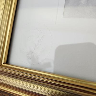 2003,2004,2005,2006 Framed Bush White House Christmas Cards