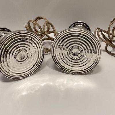 CREST SILVER CO STERLING ELECTRIFIED WEIGHTED CANDLE STICKS
