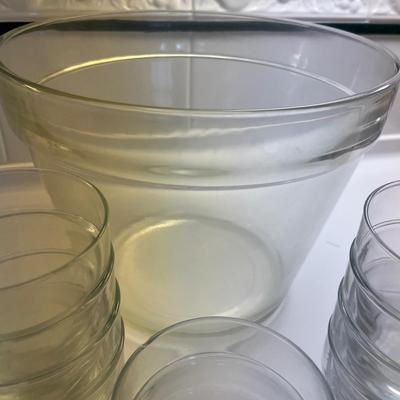 Crystal Flower Pot punch set