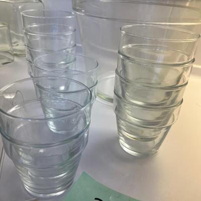 Crystal Flower Pot punch set