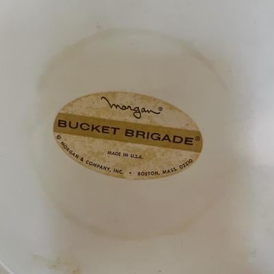 Vintage ice bucket w/ drinking glasses