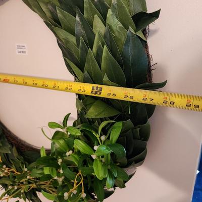 27" Faux Bay Laurel Wreath Clean