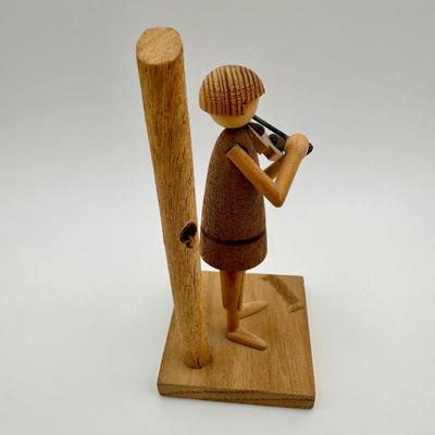 B. Borowik & S Byliniak Carved Wood Polish Figure Musician Violin Player