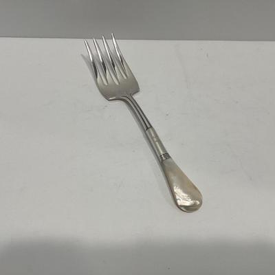 Serving FORK Mother of pearl handle and Sterling Silver band