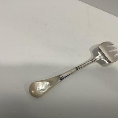 Serving FORK Mother of pearl handle and Sterling Silver band