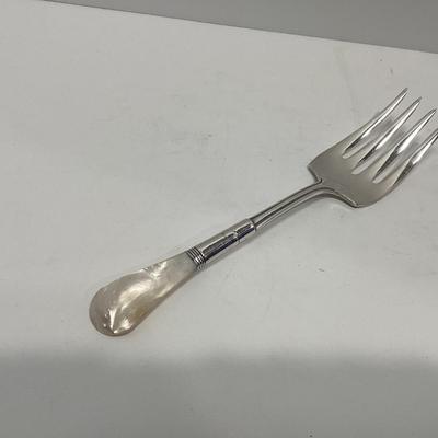 Serving FORK Mother of pearl handle and Sterling Silver band