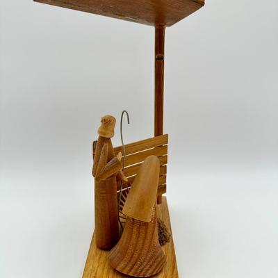 S. Sitarski & J. Fedorowicz Vintage Wooden Nativity Scene