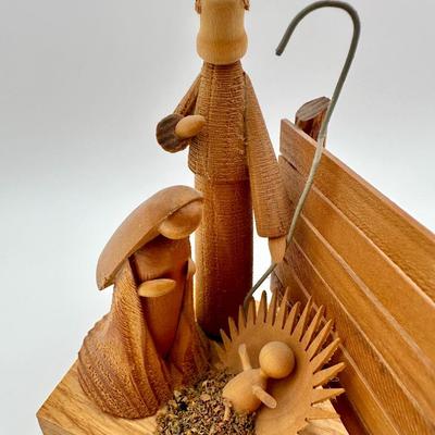 S. Sitarski & J. Fedorowicz Vintage Wooden Nativity Scene