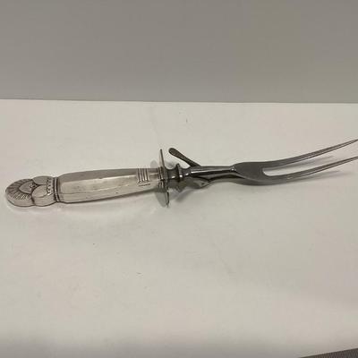 STERLING SILVER HANDLE MEAT SERVING FORK