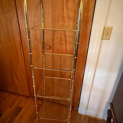 BRASS BAMBOO SHELF