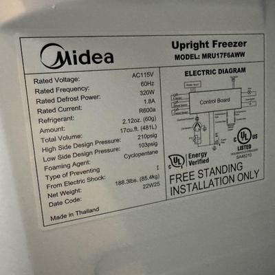 MIDEA STANDING UPRIGHT FREEZER 17 cu ft