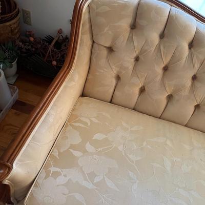 FRENCH PROVINCIAL TUFTED BACK SOFA