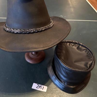 LEATHER HAT LOT
