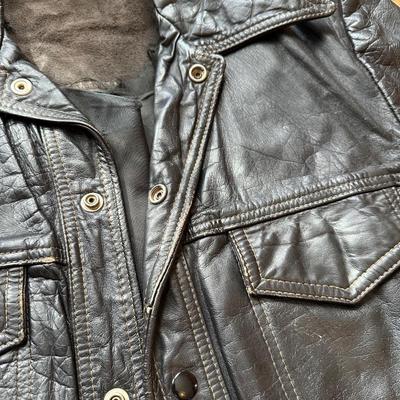 MEN'S BLACK LEATHER JACKET LOT