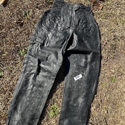 WOMEN'S HIGH WAISTED LEATHER PANTS, STYLE WORKS