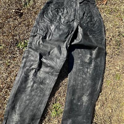 WOMEN'S HIGH WAISTED LEATHER PANTS, STYLE WORKS
