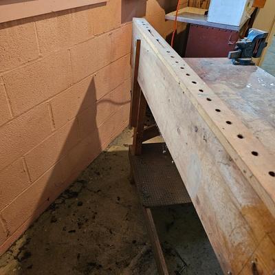 Wood Work Bench w/Attached Vise (BS-JS)