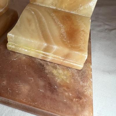 Marble & Brass Bookends (O-RG)