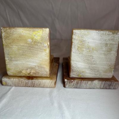 Marble & Brass Bookends (O-RG)