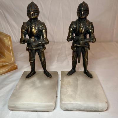 Marble & Brass Bookends (O-RG)