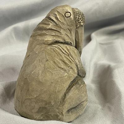 Mt St Helens Volcanic Ash Walrus Sculpture