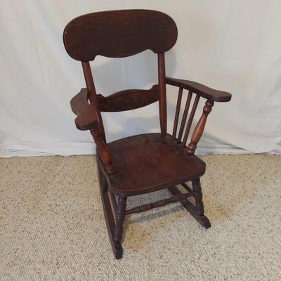 Children's Solid Wood Rocking Chair (B2-BBL)