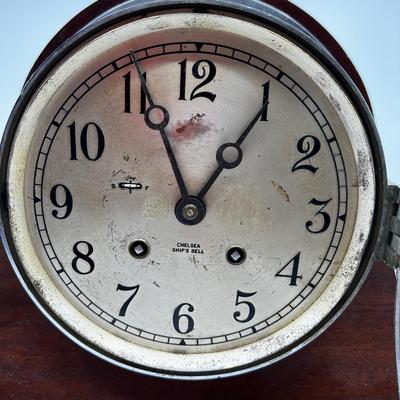 N247 Vintage Silver Finish Chelsea Shipâ€™s Bell 8â€ Clock