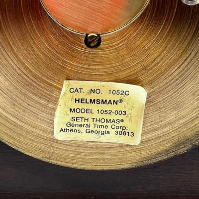 N248 Vintage Seth Thomas Helsman Ship Wheel 5 1/4â€ Clock Brass