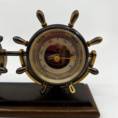 N249 Vintage Chelsea Shipâ€™s Bell Clock & Holosteric Barometer
