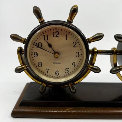 N249 Vintage Chelsea Shipâ€™s Bell Clock & Holosteric Barometer
