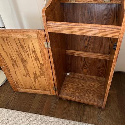 Wooden Trashcan/Hideaway Lift-Top Box (O-RG)