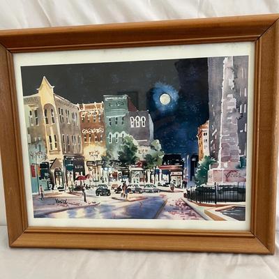 Ann Vasilik Four Framed Prints - Moonlight Over Asheville & More (O-RG)