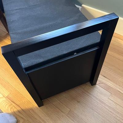 G11- Black storage bench with cushion