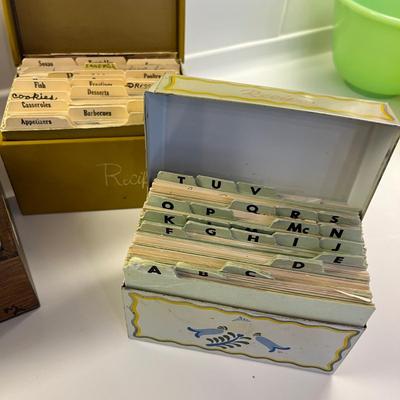Vintage Recipe boxes full!!!