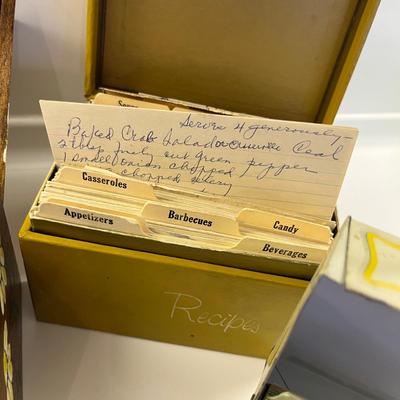 Vintage Recipe boxes full!!!