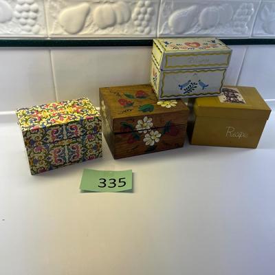 Vintage Recipe boxes full!!!
